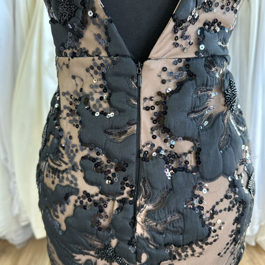 Panoply Black/Beige Sequin Lace Fitted 10
