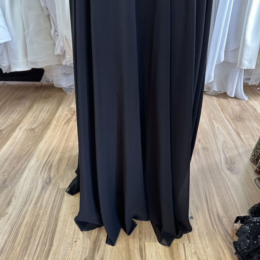 Tiffany Black/Silver Two-Piece Long Formal 10