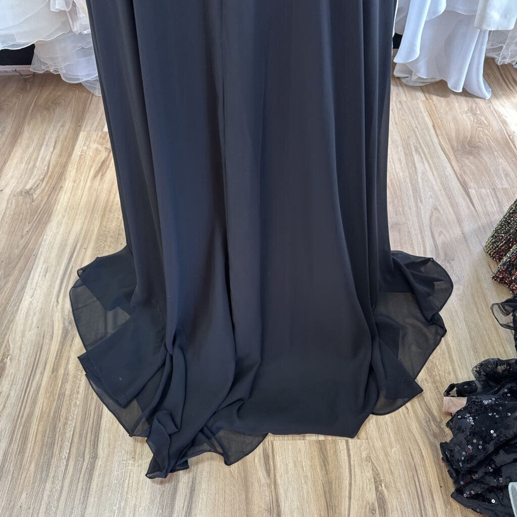 Tiffany Black/Silver Two-Piece Long Formal 10