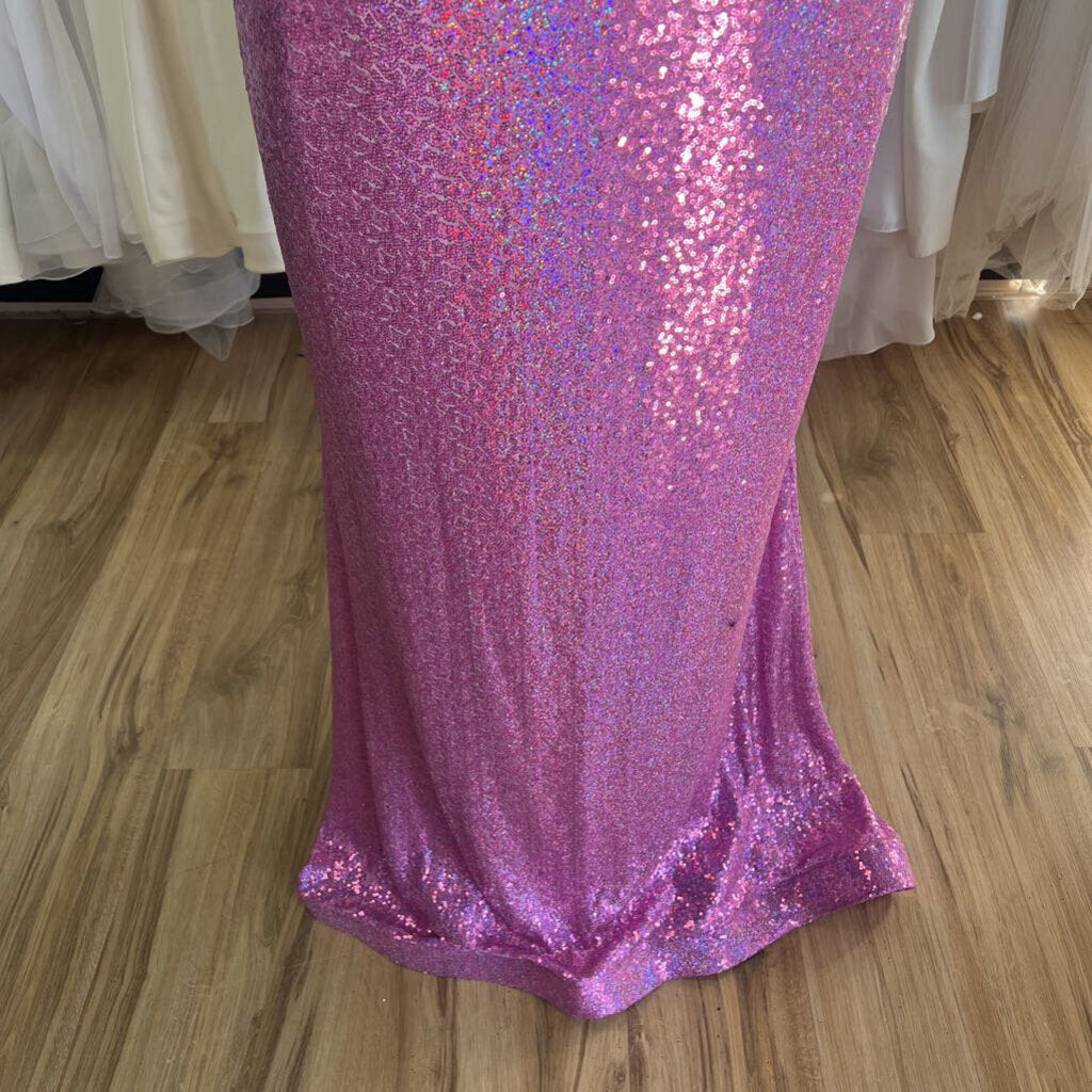 Christina Wu Violet Sequin Long Formal 26