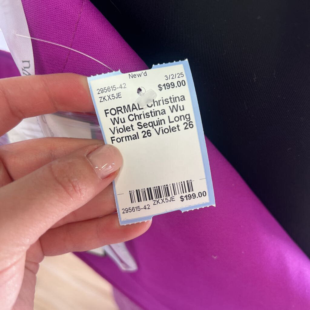 Christina Wu Violet Sequin Long Formal 26