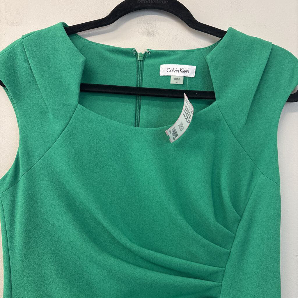 Calvin Klein Green Ruched Detail Dress 6