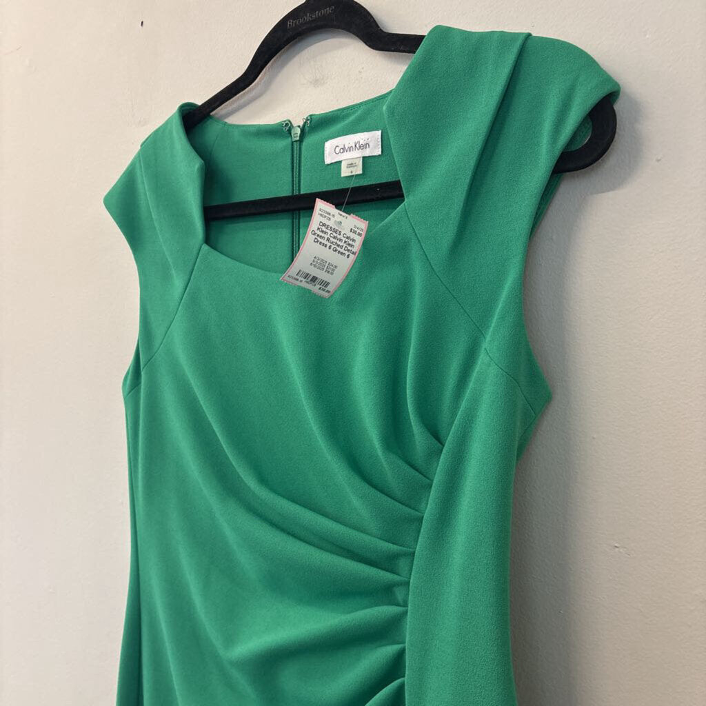 Calvin Klein Green Ruched Detail Dress 6
