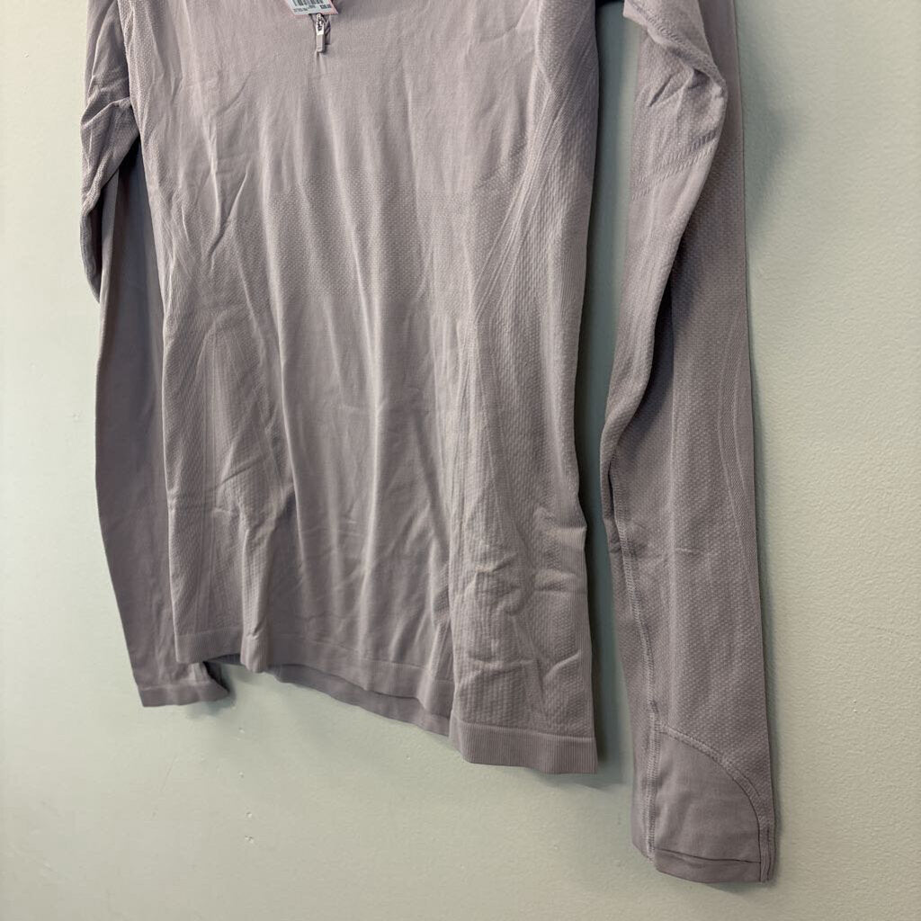Athleta Light Purple Quarter Zip Long Sleeve Pullover Top Small