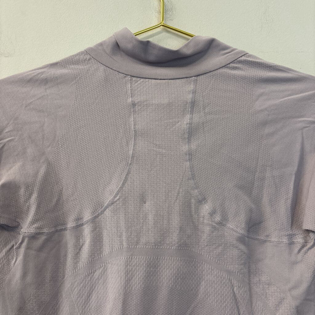 Athleta Light Purple Quarter Zip Long Sleeve Pullover Top Small