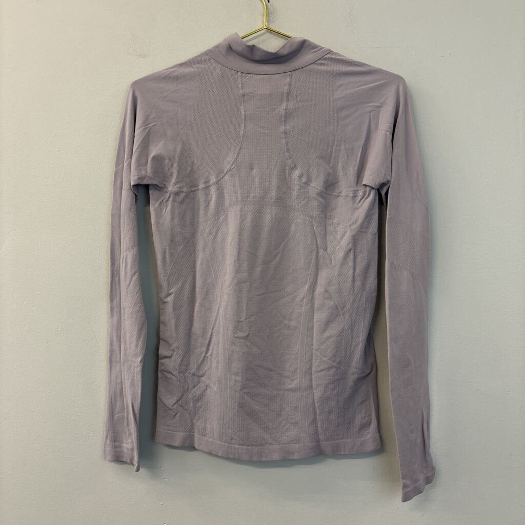Athleta Light Purple Quarter Zip Long Sleeve Pullover Top Small