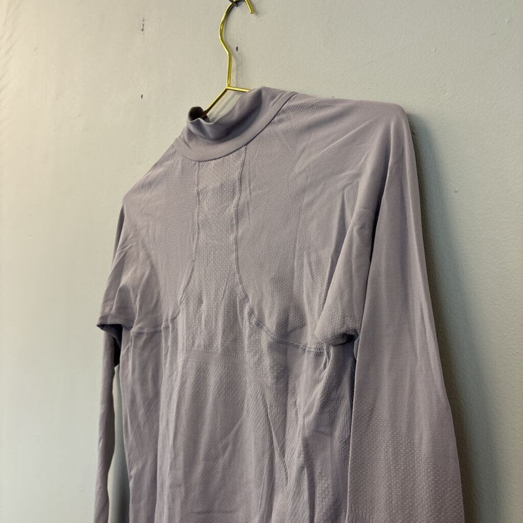 Athleta Light Purple Quarter Zip Long Sleeve Pullover Top Small