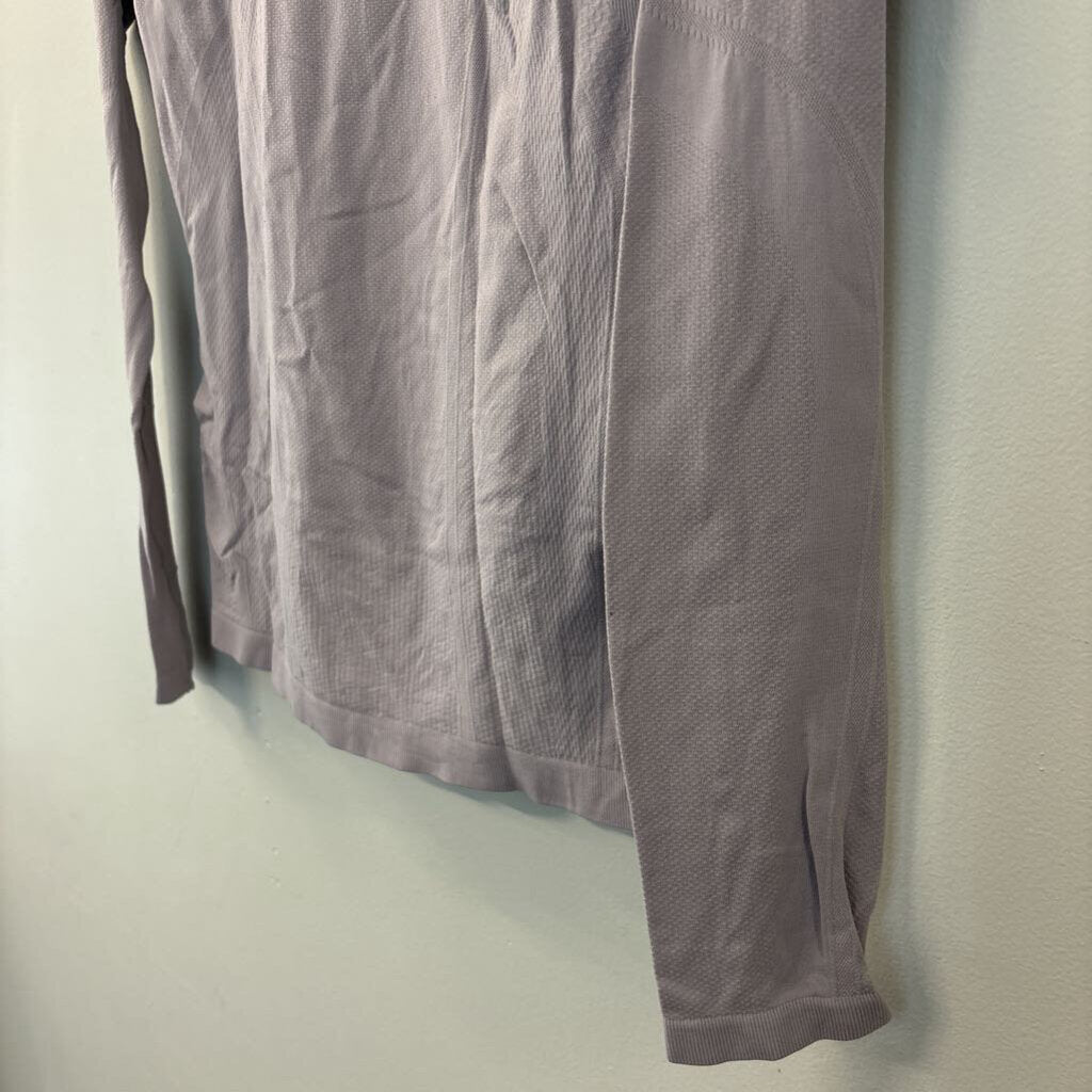 Athleta Light Purple Quarter Zip Long Sleeve Pullover Top Small