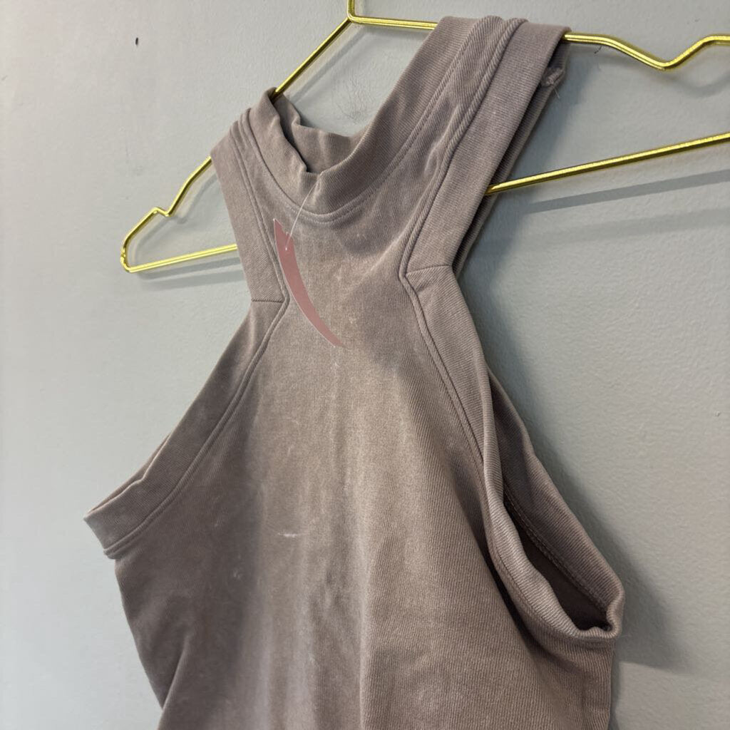 Sincerely Jules Brown Cut Out High Neck Tank Top Small/ Medium