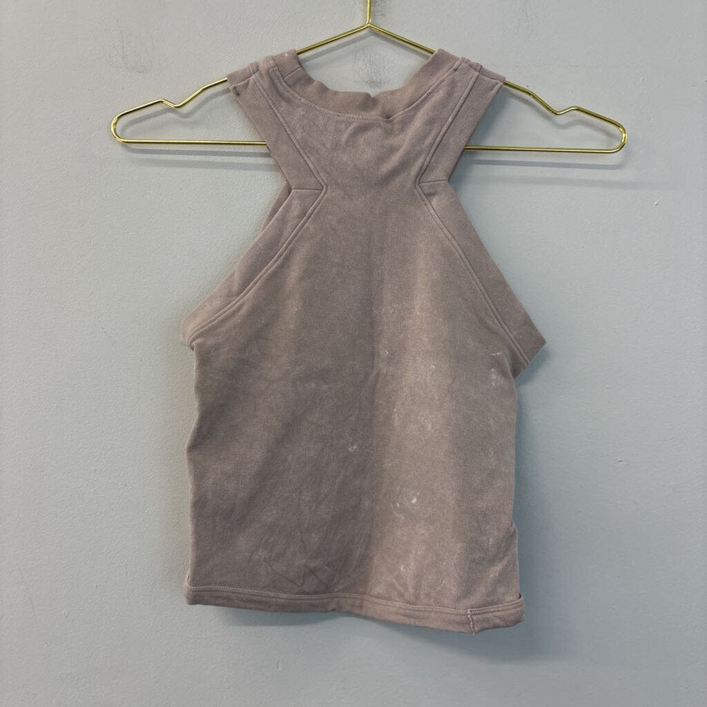 Sincerely Jules Brown Cut Out High Neck Tank Top Small/ Medium