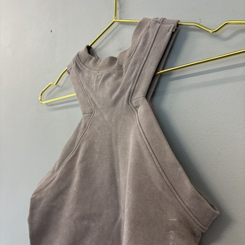 Sincerely Jules Brown Cut Out High Neck Tank Top Small/ Medium