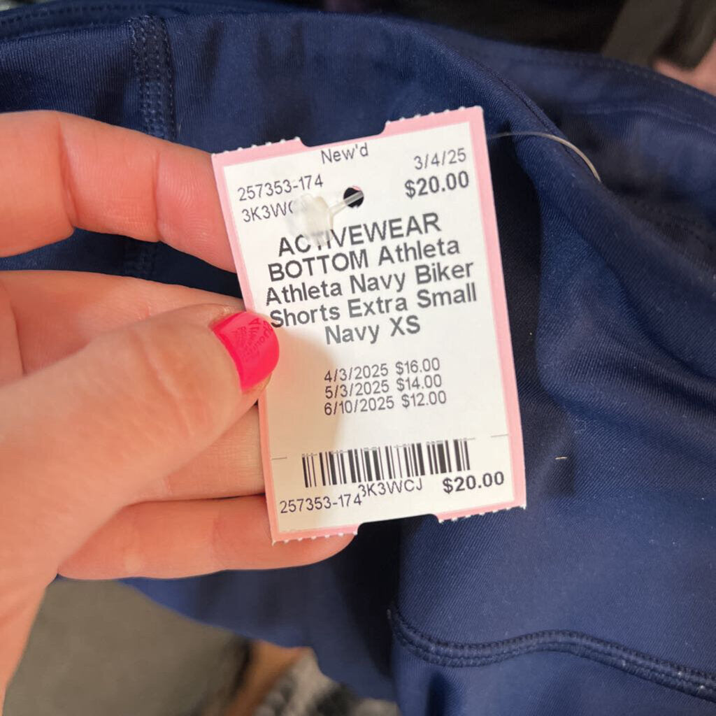 Athleta Navy Biker Shorts Extra Small