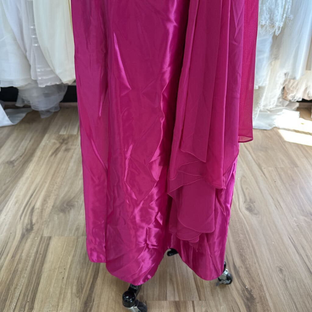 Dina Maria Strapless Chiffon Dress Small