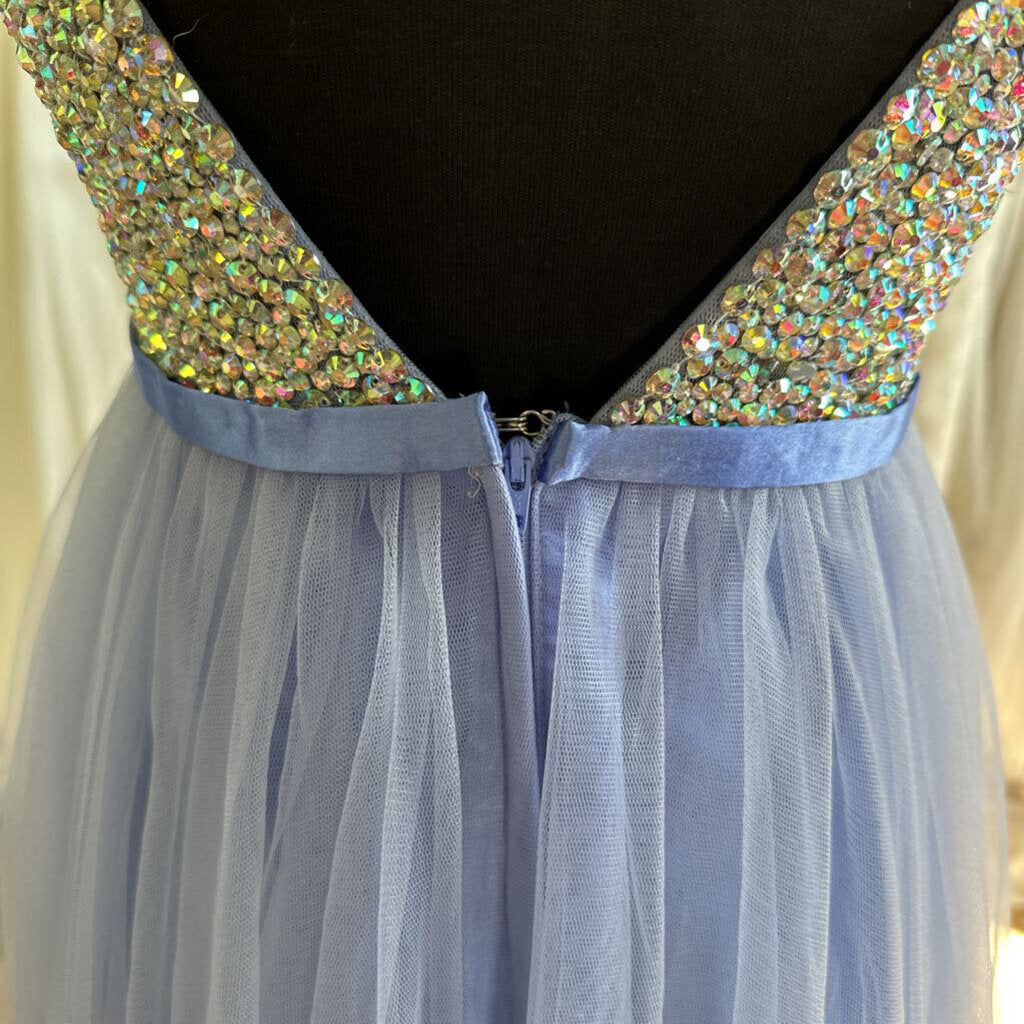 Blush Prom Beaded Top Tulle Long Formal Dress 8