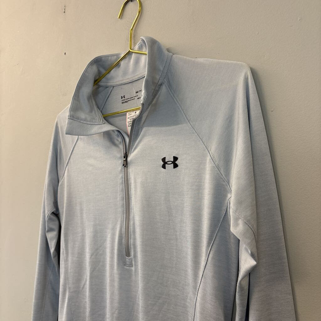 Under Armour Grey Half Zip Heat Gear Pullover Small