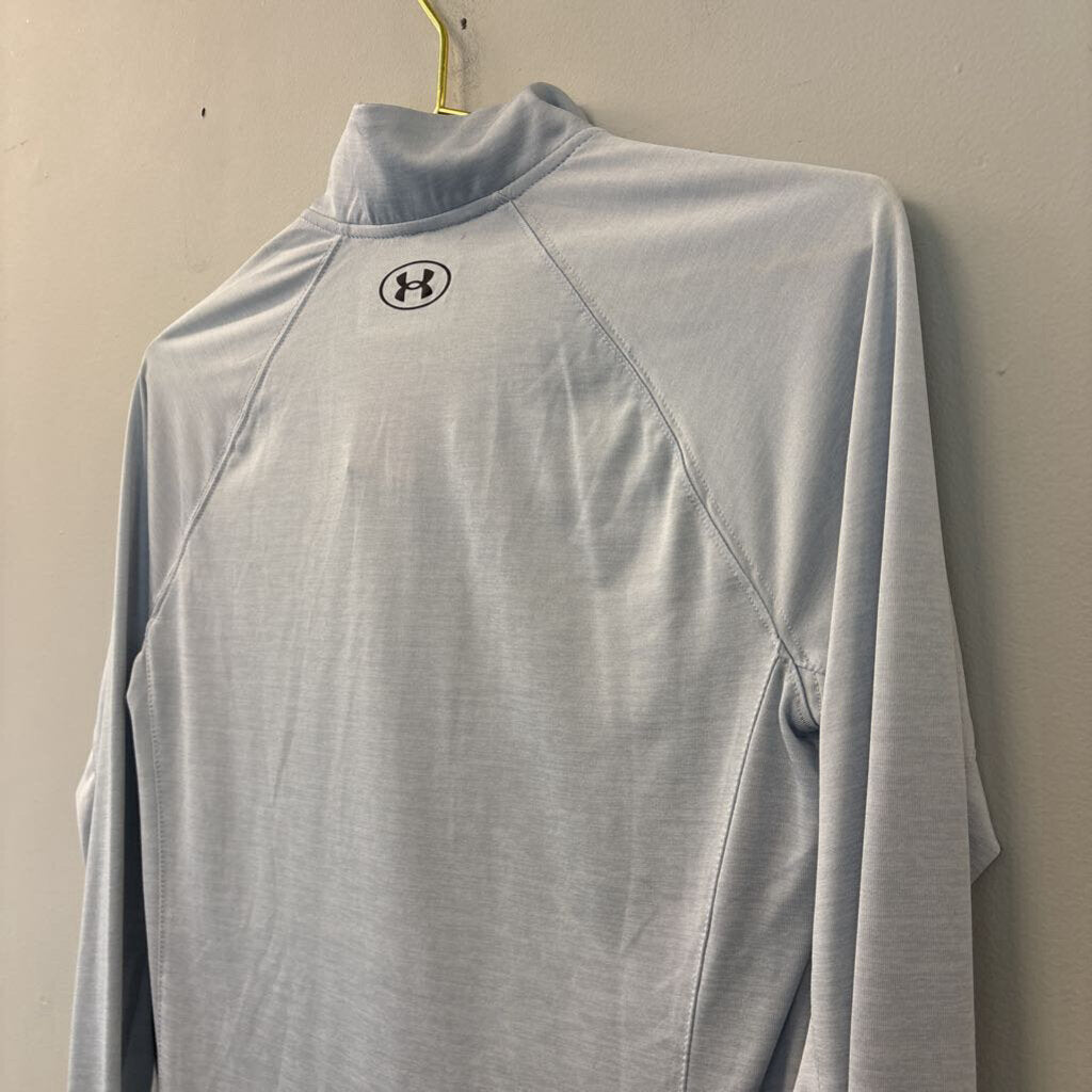 Under Armour Grey Half Zip Heat Gear Pullover Small