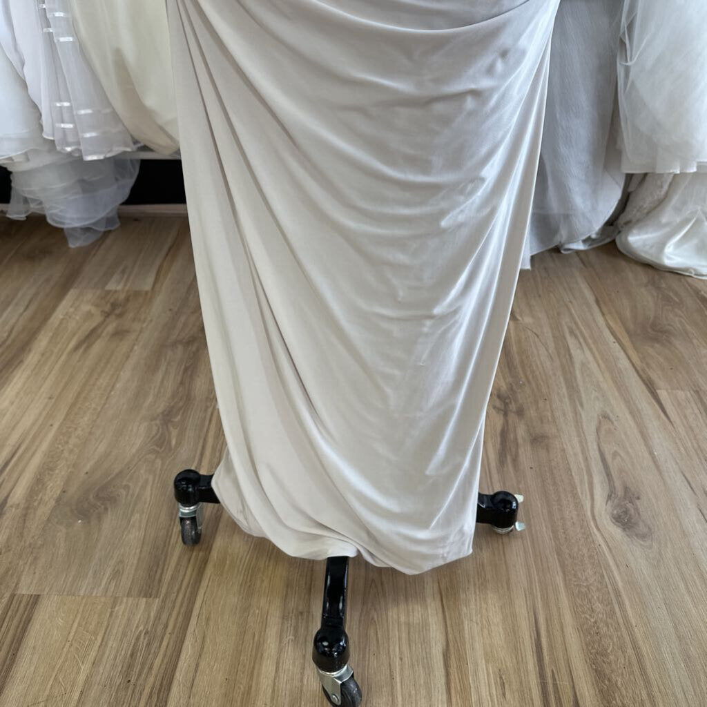 Mignon Ruched Stretch Long Formal Dress 2