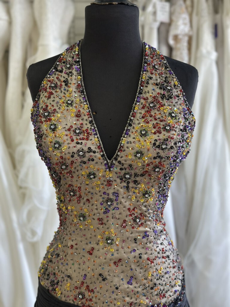 Y2K Cool Collection Sequined Halter Dress 10