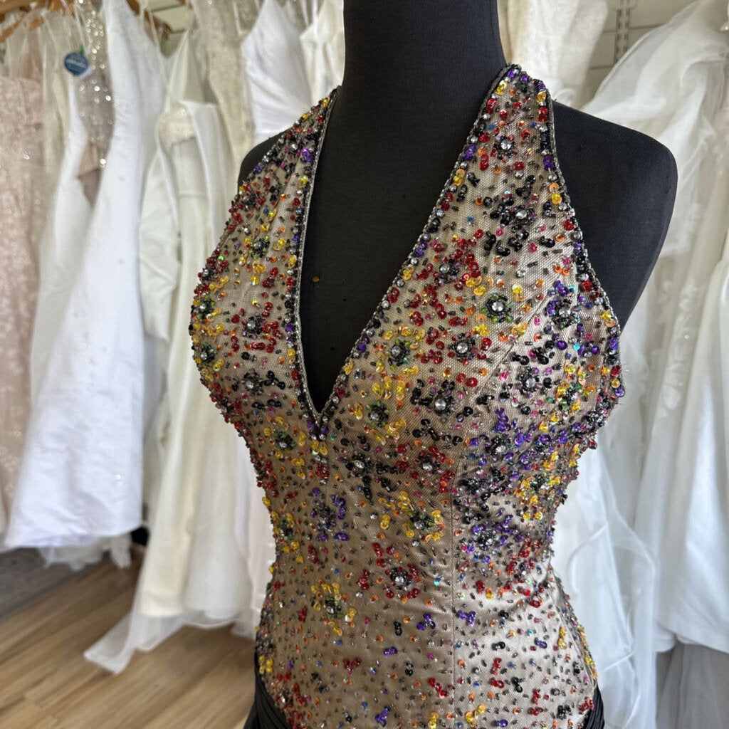 Y2K Cool Collection Sequined Halter Dress 10