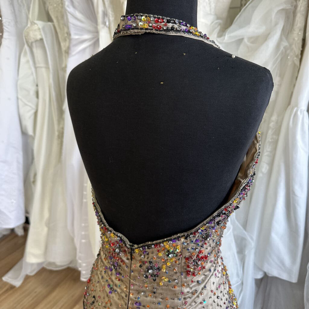 Y2K Cool Collection Sequined Halter Dress 10