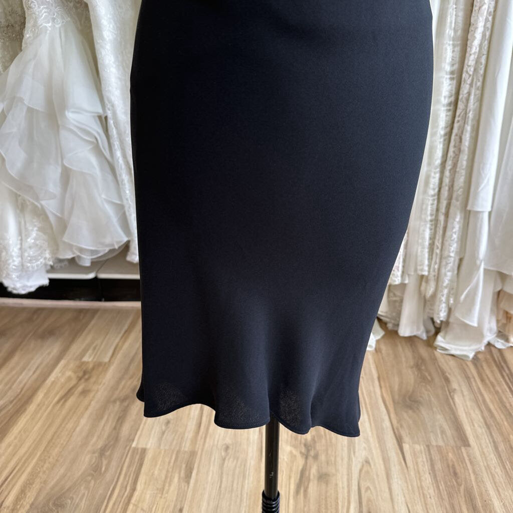 Evan Picone Black Embellished Strap Detail Midi Dress 10
