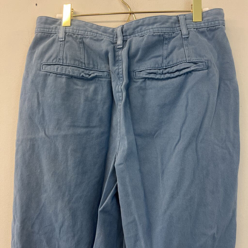 Free People Blue Wide Leg Denim Jogger Pants 8