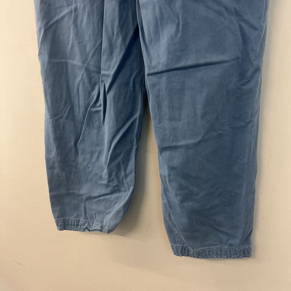 Free People Blue Wide Leg Denim Jogger Pants 8