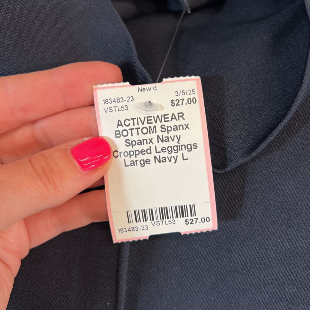 Spanx Navy Cropped Leggings Large