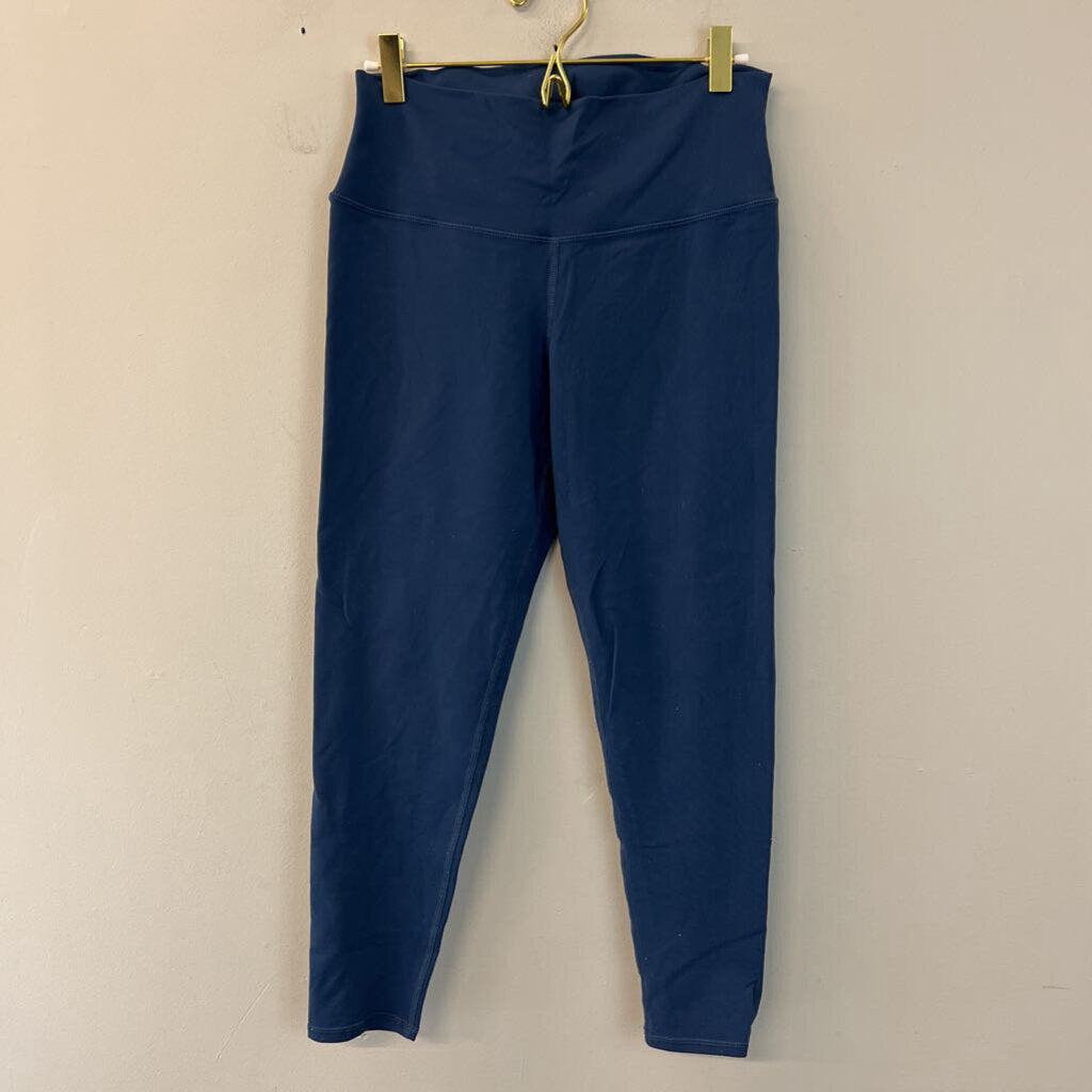Alo Blue Cropped Athletic Leggings Large