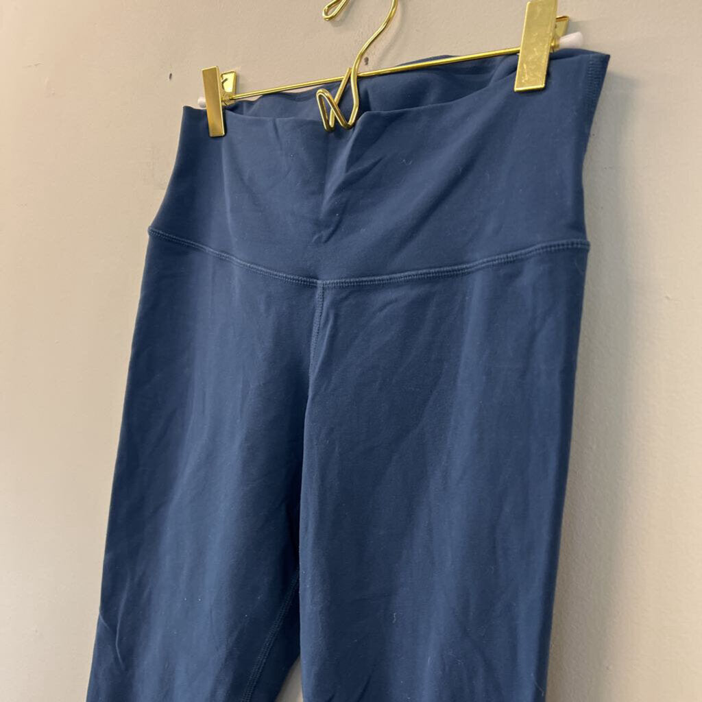 Alo Blue Cropped Athletic Leggings Large