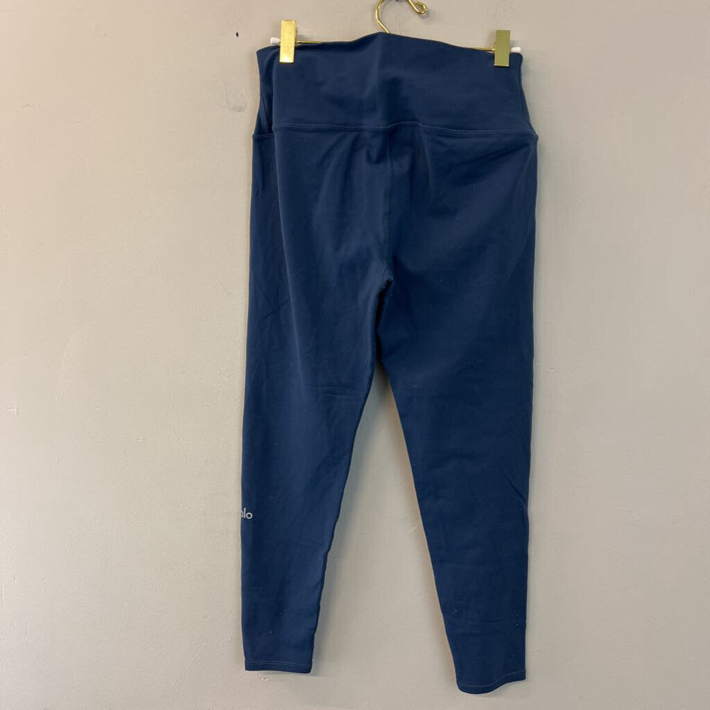 Alo Blue Cropped Athletic Leggings Large