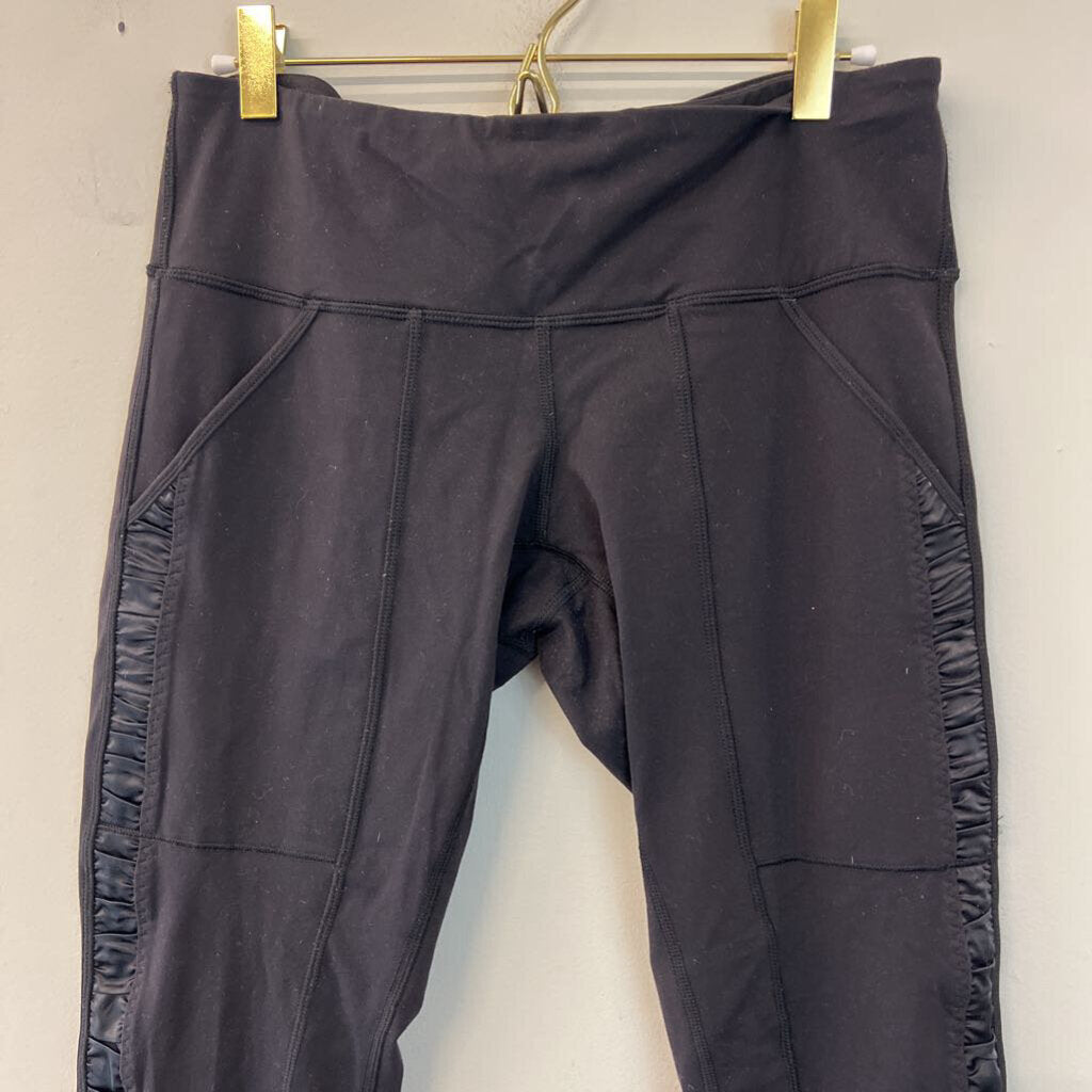 Lululemon Black Ruched Side Detail Full Length Leggings 10