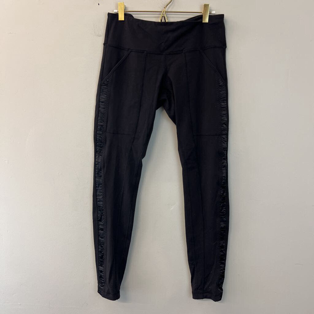 Lululemon Black Ruched Side Detail Full Length Leggings 10