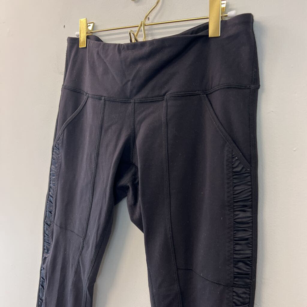 Lululemon Black Ruched Side Detail Full Length Leggings 10