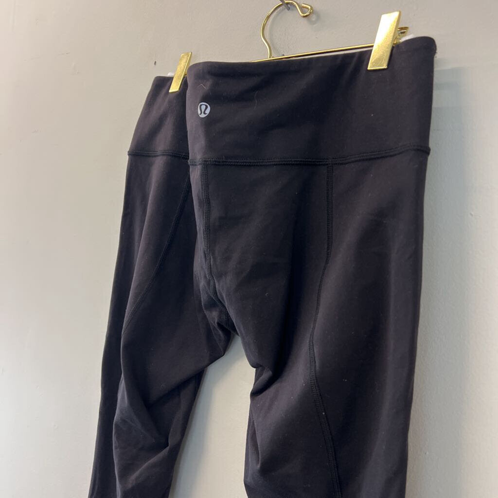 Lululemon Black Ruched Side Detail Full Length Leggings 10