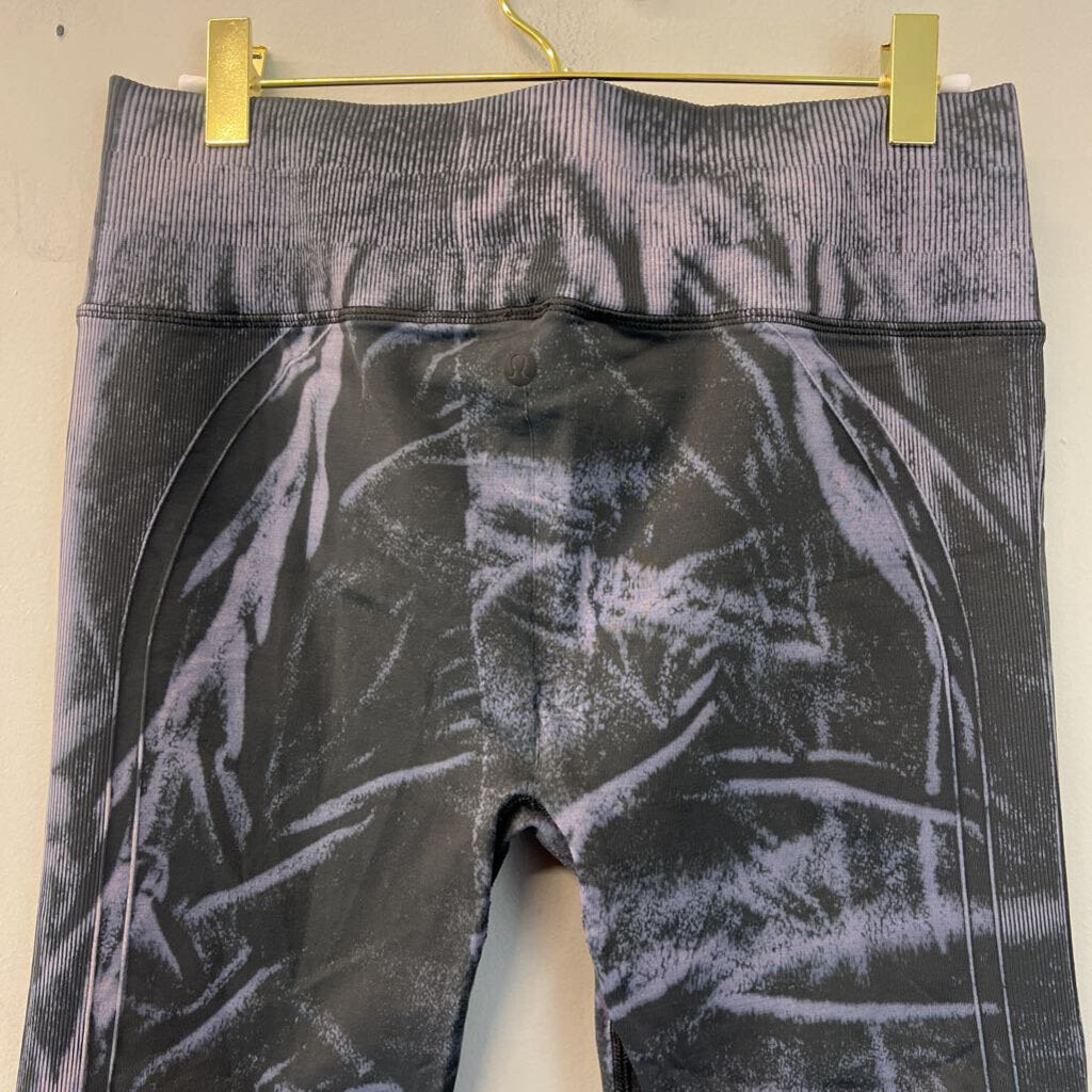 Lululemon Grey Print Cropped Leggings 8