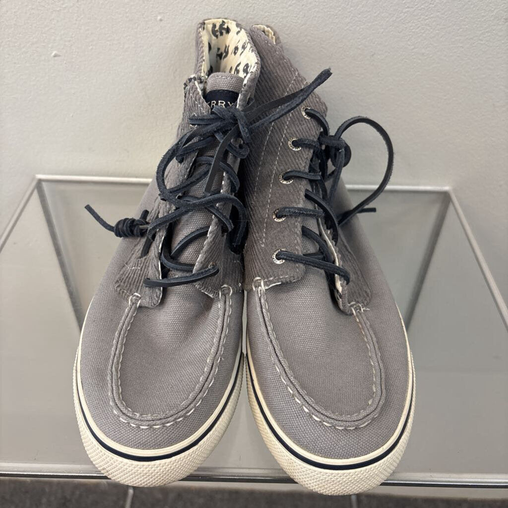 Sperry Top Sider Grey Lace Up High Top Shoes 9