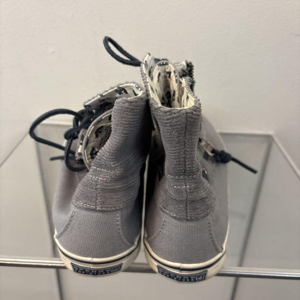 Sperry Top Sider Grey Lace Up High Top Shoes 9
