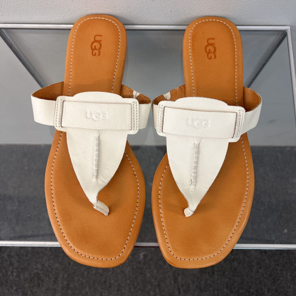 Ugg Brown/ White Gaila Sandals 10