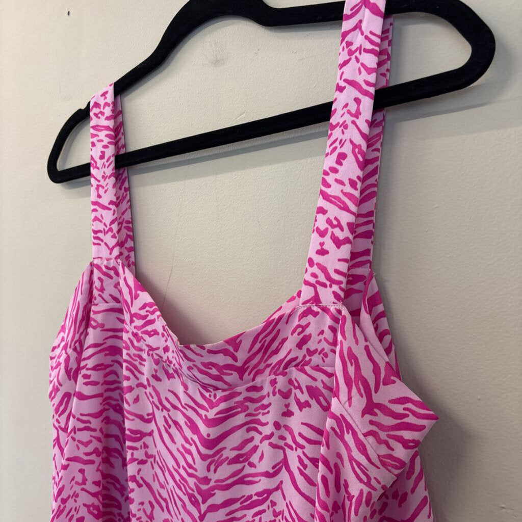 Buddy Love Pink Print Tank Top Large