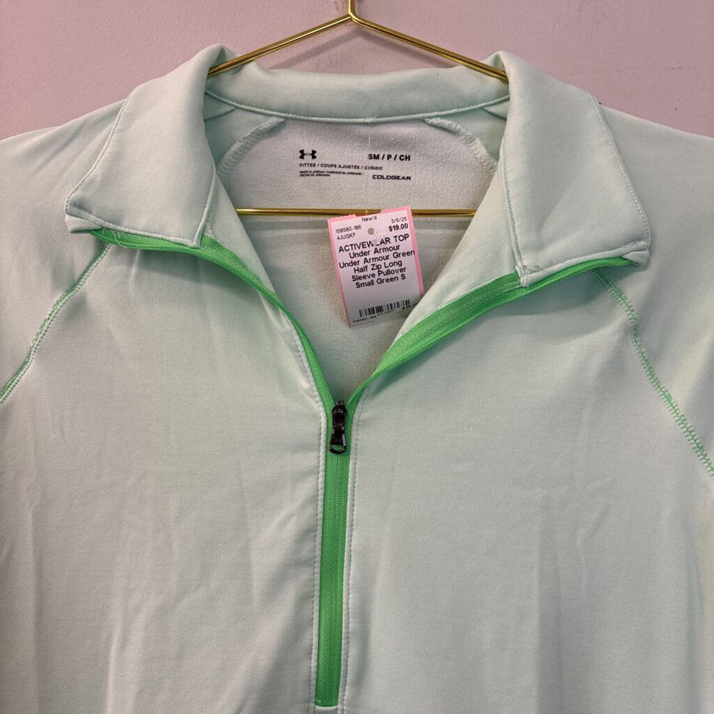 Under Armour Green Half Zip Long Sleeve Pullover Small