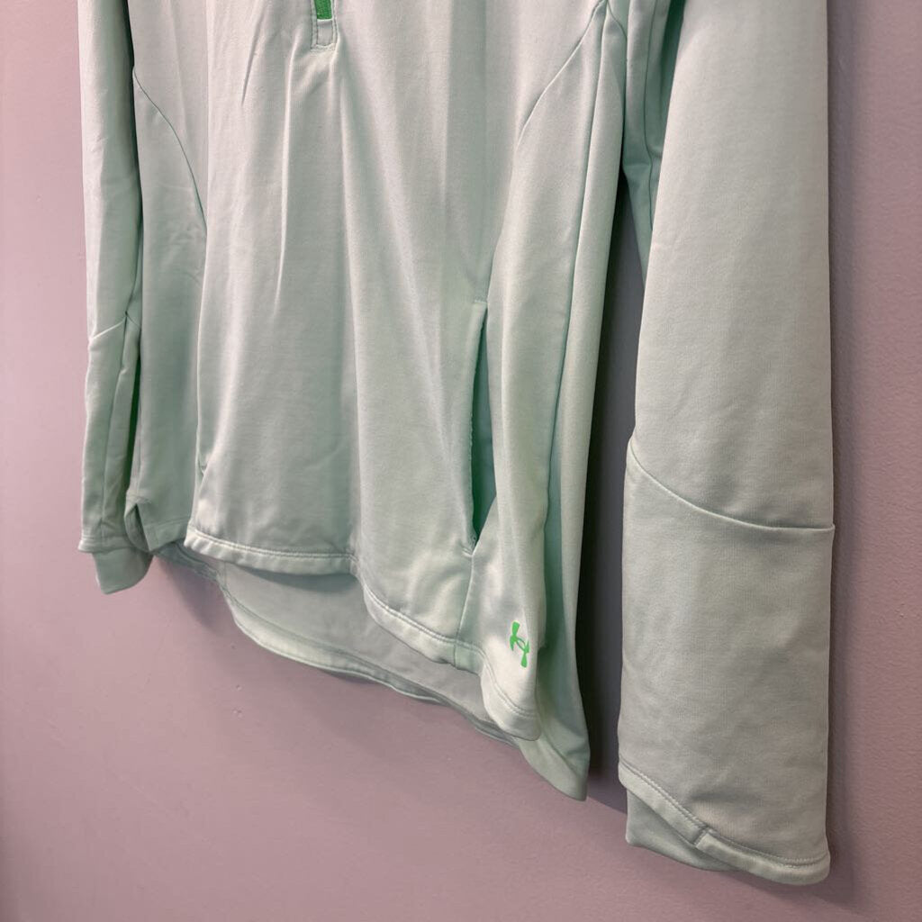 Under Armour Green Half Zip Long Sleeve Pullover Small