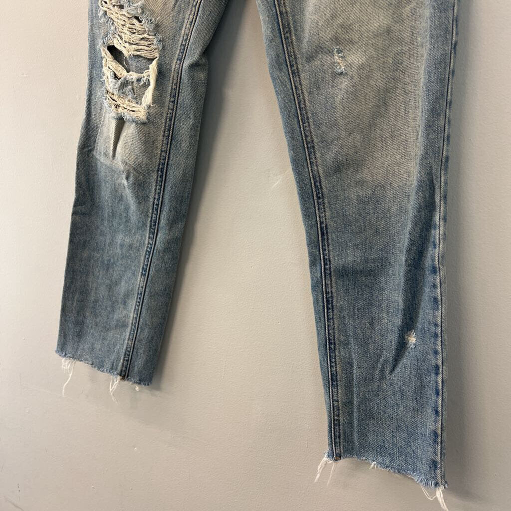 BDG Light Wash Distressed Slim Straight Jeans 24