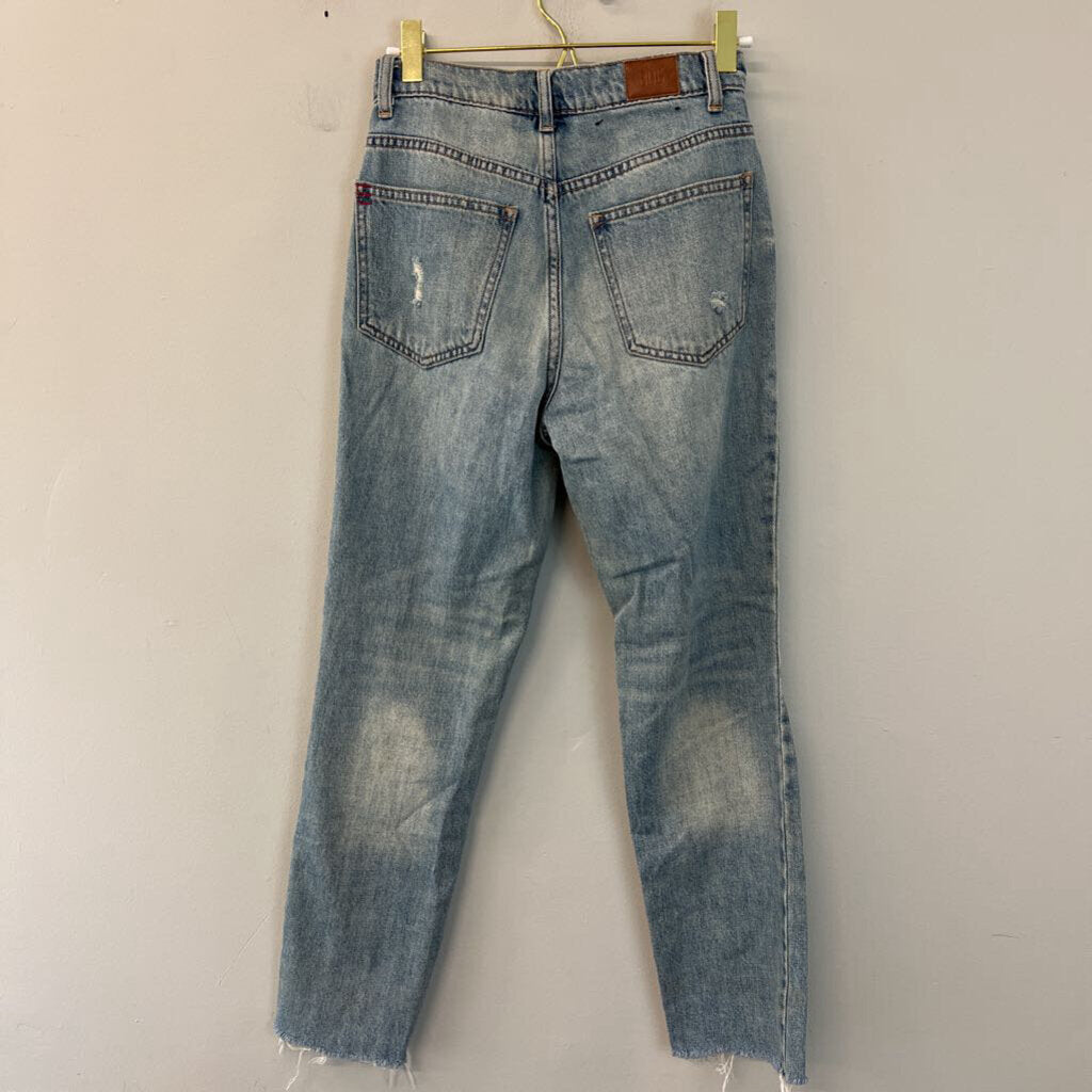 BDG Light Wash Distressed Slim Straight Jeans 24