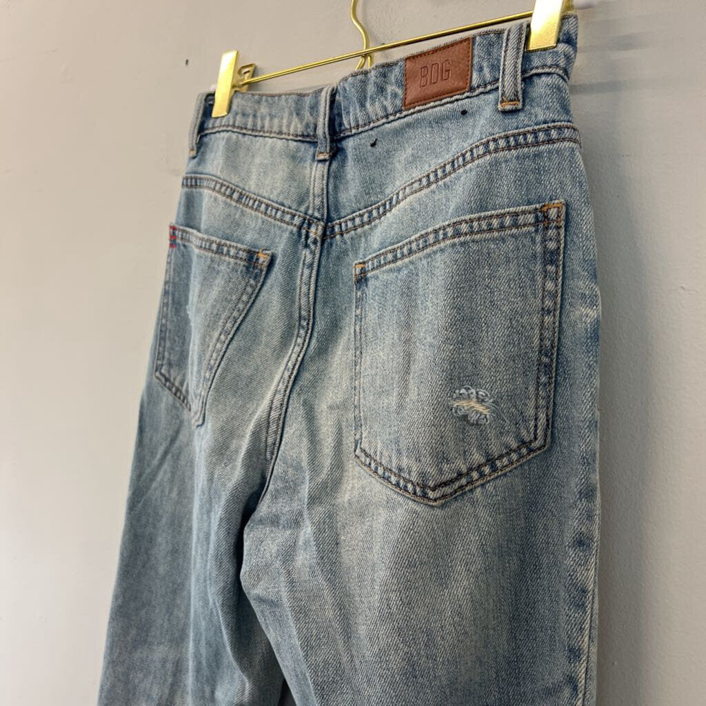 BDG Light Wash Distressed Slim Straight Jeans 24