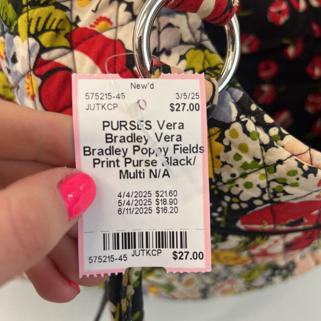 Vera Bradley Poppy Fields Print Purse