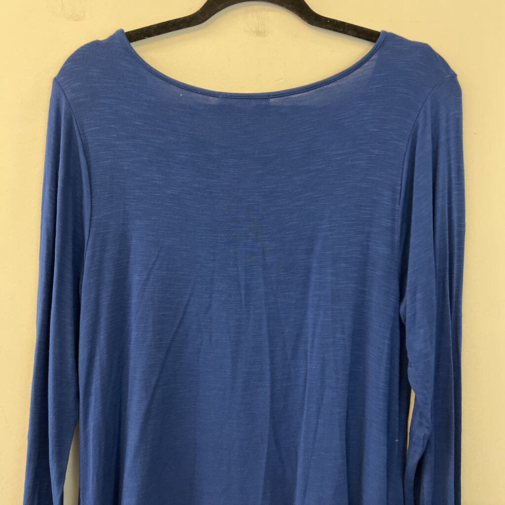 Signature Studio Blue/ White Layered Long Sleeve Top Extra Large