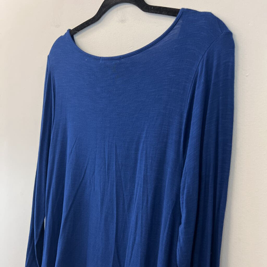 Signature Studio Blue/ White Layered Long Sleeve Top Extra Large