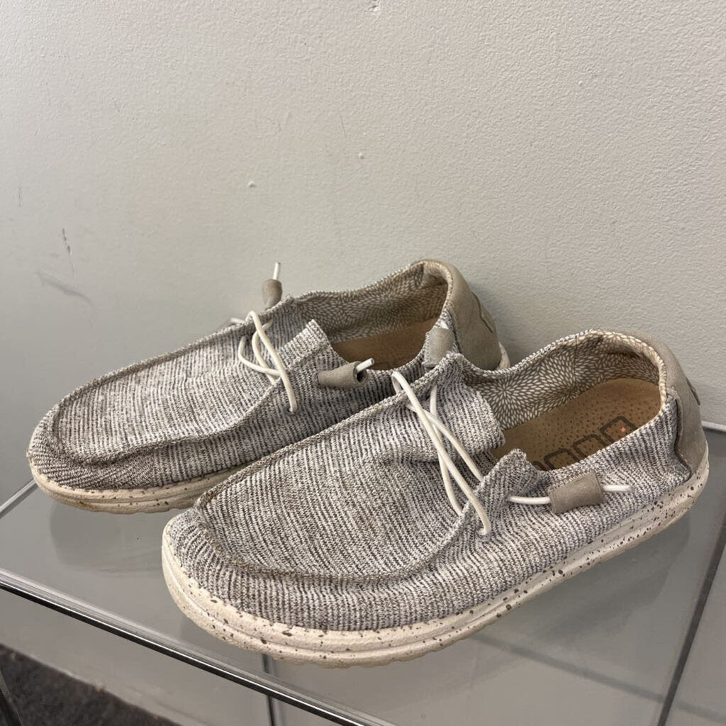 Hey Dude Grey Slip On Shoes 8