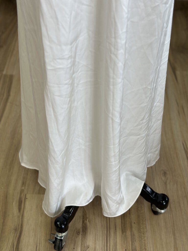 Lulus Ivory Silky Satin Sheath Bridal Gown XL